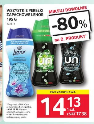 Perełki zapachowe Lenor Unstoppables Active promocja w Selgros