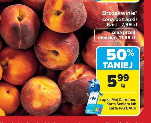 Brzoskwinie promocja w Carrefour