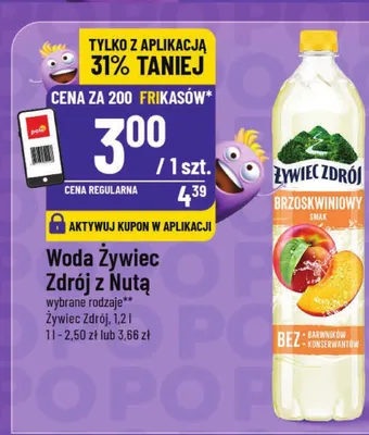 Woda z Nutą brzoskwini promocja w POLOmarket