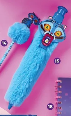 Długopis pluszowy 28 cm niebieski tusz Netflix K-POP Demon Hunters promocja w Biedronka