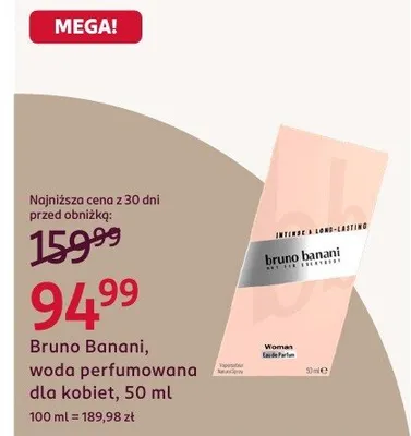 Woda perfumowana Bruno Banani dla kobiet, 50 ml promocja w Rossmann