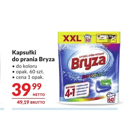 Kapsułki do prania Bryza do koloru promocja w Makro