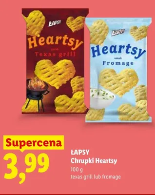 Chrupki Łapsy Heartsy texas grill promocja w Lidl