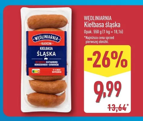 Kiełbasa śląska Wędliniarnia promocja w Aldi