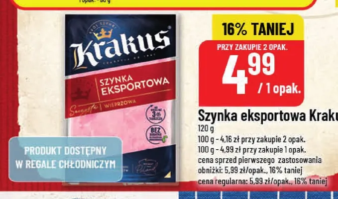Szynka eksportowa Krakus promocja w POLOmarket