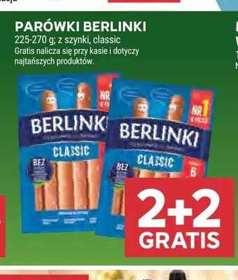 Parówki Berlinki z szynki promocja w Stokrotka