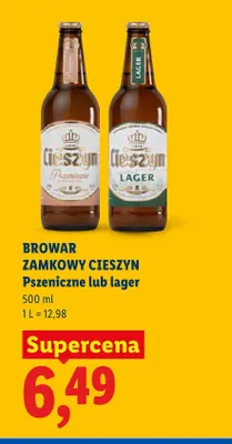 Piwo Browar Zamkowy Cieszyn Lager promocja w Lidl