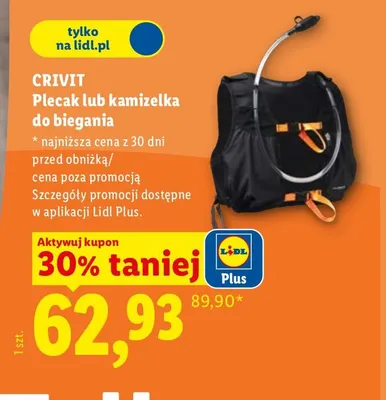 Plecak lub kamizelka do biegania promocja w Lidl