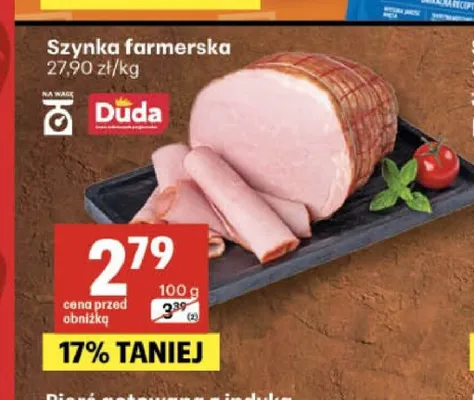 Szynka farmerska Duda promocja w Delikatesy Centrum