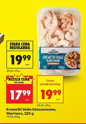 Krewetki białe blanszowane Marinero promocja w Biedronka