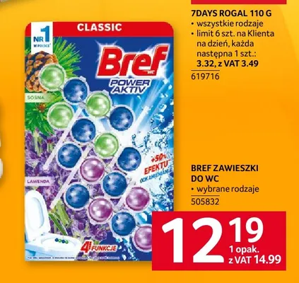 Zawieszki do WC Bref promocja w Selgros