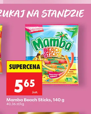 Guma rozpuszczalna Mamba Beach Sticks promocja w Biedronka