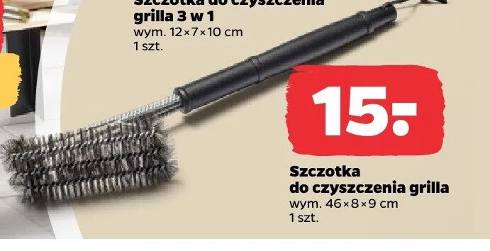 Szczotka do czyszczenia grilla 3 w 1 promocja w Netto