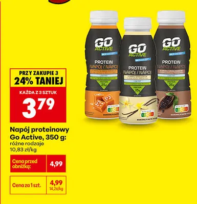 Napój proteinowy Go Active promocja w Biedronka