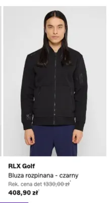 Bluza rozpinana RLX Golf czarna promocja w Lounge by Zalando