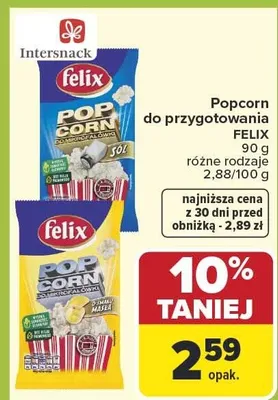 Popcorn do przygotowania różne rodzaje promocja w Carrefour Market