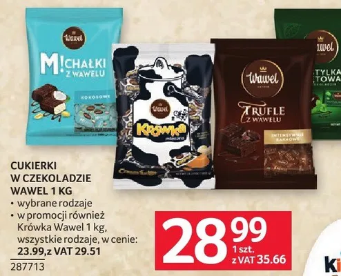 Cukierki w czekoladzie Wawel 1 kg promocja w Selgros