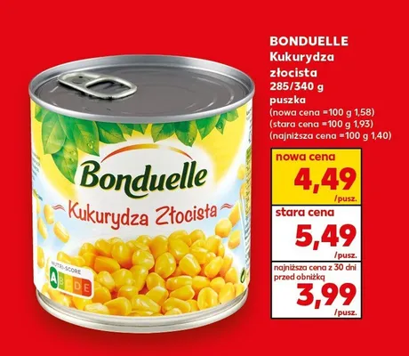Kukurydza złocista puszka promocja w Kaufland