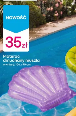 Materac dmuchany muszla 104x90cm promocja w Pepco