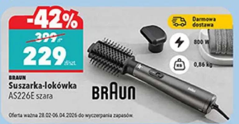 Suszarka-lokówka AS226E szara promocja w Biedronka