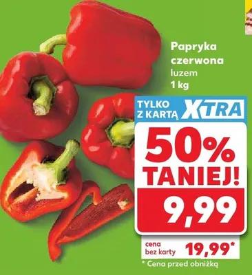 Papryka czerwona luzem promocja w Kaufland