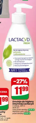 Emulsja do higieny intymnej Lactacyd Fresh promocja w Dino