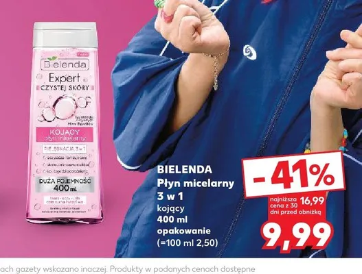 Płyn micelarny Bielenda Expert Czystej Skóry 3 w 1 kojący promocja w Kaufland