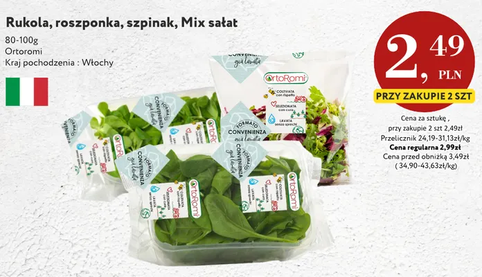 Mix sałat Ortoromi promocja w Market Point