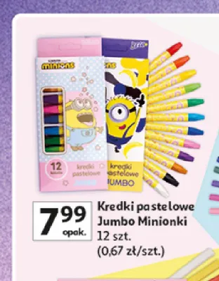 Kredki pastelowe Jumbo Minionki promocja w Auchan