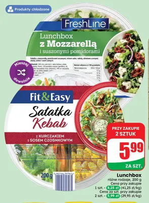 Lunchbox z mozzarellą i suszonymi pomidorami FreshLine promocja w Dino