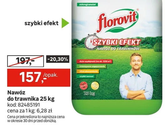 Nawóz do trawnika 25 kg promocja w Leroy Merlin