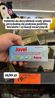 Tabletki do dezynfekcji wody pitnej Javel Aqua promocja w Biedronka