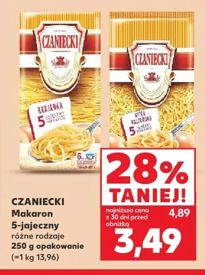 Makaron 5-jajeczny nitka walcowana Czaniecki promocja w Kaufland
