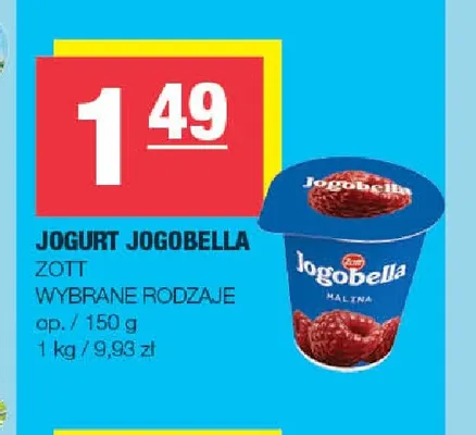 Jogurt Jogobella Zott promocja w SPAR