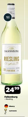 Wino białe Falkenburg Riesling wytrawne Niemcy promocja w Netto