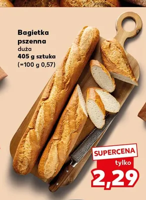 Bagietka pszenna duża promocja w Kaufland