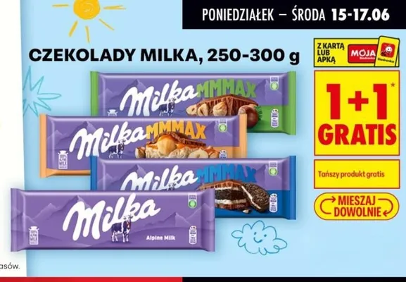 Czekolada alpine milk Milka promocja w Biedronka