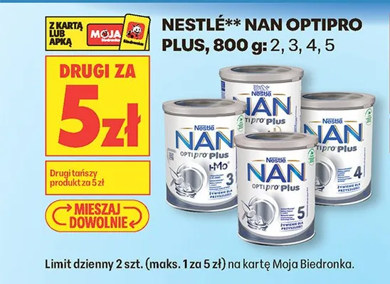 Mleko Nestlé NAN OPTIPRO PLUS 800g promocja w Biedronka