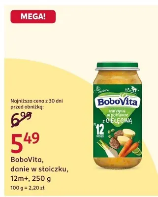 Danie BoboVita w słoiczku, 12m+, 250 g promocja w Rossmann