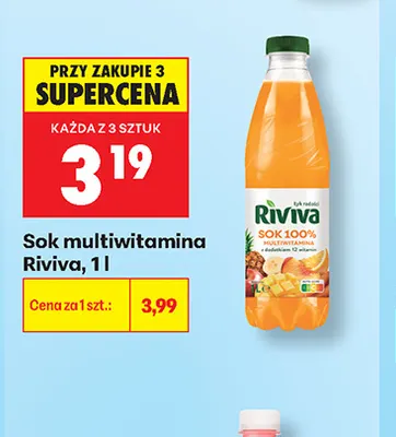 Sok multiwitamina Riviva promocja w Biedronka