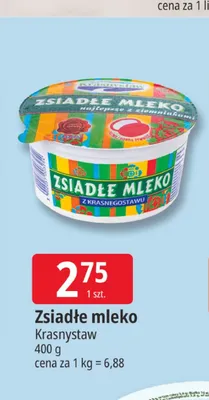 Zsiadłe mleko Krasnystaw promocja w Leclerc