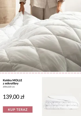 Kołdra z mikrofibry Molle 200x220 cm promocja w Homla
