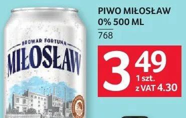 Piwo Miłosław 0% bezalkoholowe promocja w Selgros