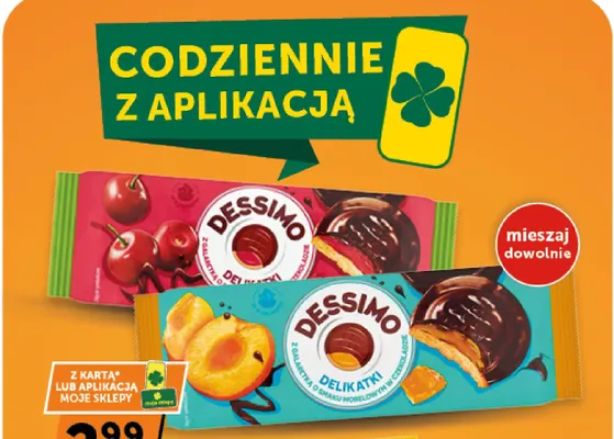 Delikatki o smaku wiśniowym Dessimo promocja w Euro Sklep