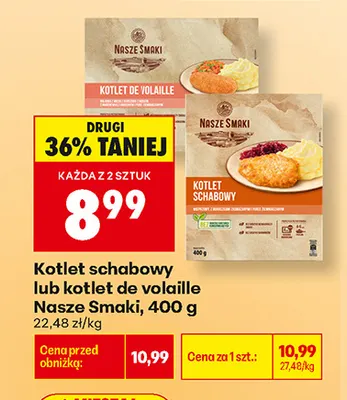 Kotlet de volaille Nasze Smaki promocja w Biedronka