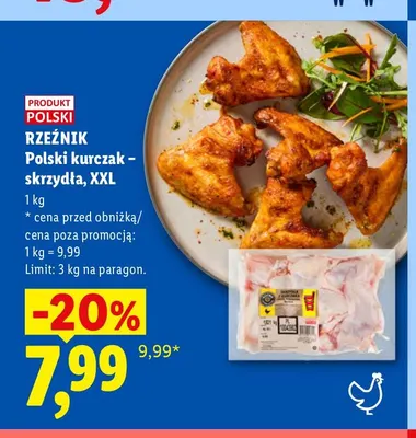Polski kurczak skrzydła XXL Rzeźnik promocja w Lidl