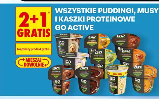Pudding proteinowy Go Active promocja w Biedronka