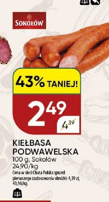 Kiełbasa podwawelska Sokołów promocja w Chata Polska