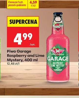 Piwo Garage Raspberry and Lime Mystery promocja w Biedronka