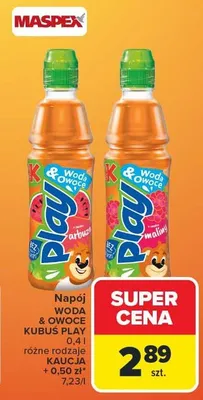 Napój woda & owoce różne rodzaje (arbuz, malina) promocja w Carrefour